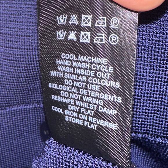 NWT The Fold London Drayton Peplum Knitted Jacket in Indigo Size Small - Picture 12 of 16